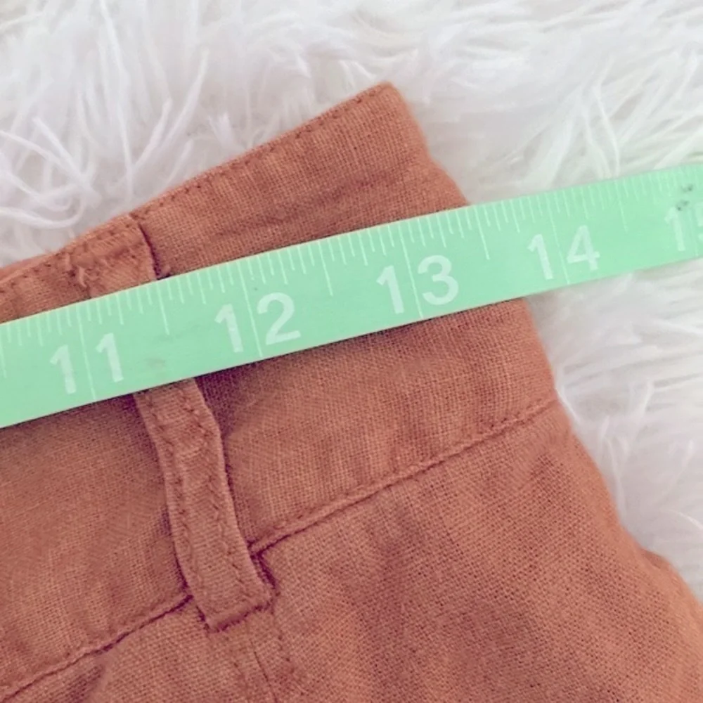 Free People Kirsten trouser rust/autumn leave linen pant